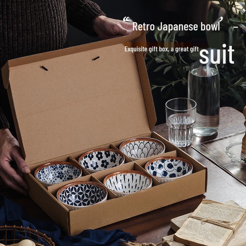 Ceramic Rice Bowl Gift Set - Creative Tableware for Housewarming