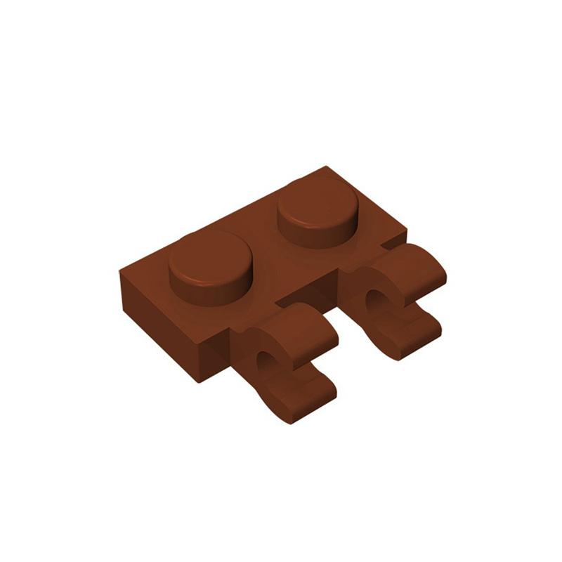 non-toxic 10PCS Parts 60470 Plate Special 1 x 2 with Clips Horizontal Compatible Bricks DIY Building Block Particle Kid Brain Toy Gif