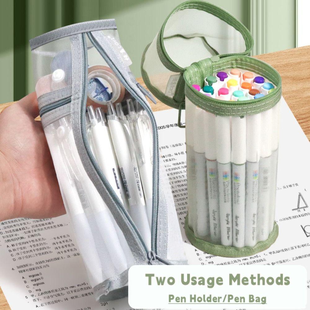 Portable Pen Bag Pen Holder Type Pen Box Simple Stationery Storage Bag  Students