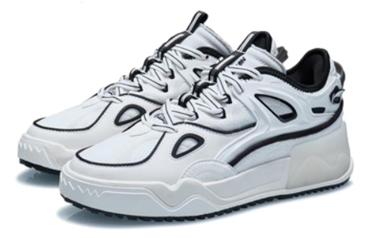 Li Ning CF FlashStar Slip Resistant Cushioning Lightweight Breathable Low top Skateboard Shoes Women's Mist White AGCR290-1
