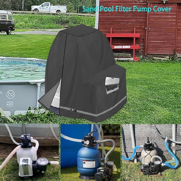 Outdoor Sand Filter Pumps Protective Case Guard Anti Rain Windproof Oxford Cloth With Accessible Pressure Gauges Panel