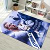 Football Superstar Player Print Non‑Slip Rug, Sports Fan Decor Carpet for Bedroom Living Room Home Decoration