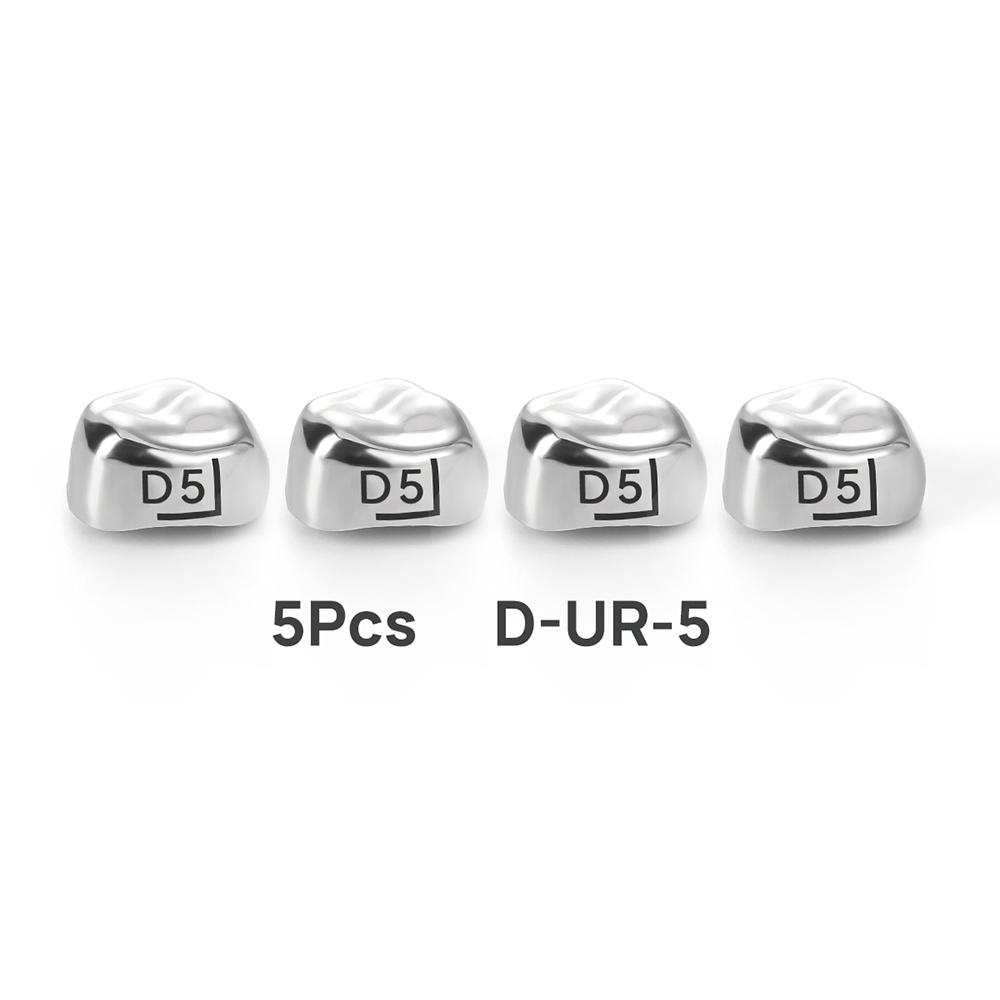 5Pcs Dental Crowns Preformed Metal Crown Stainless Steel Temporary Crowns Dentistry Orthodontic Material Therapy Tools