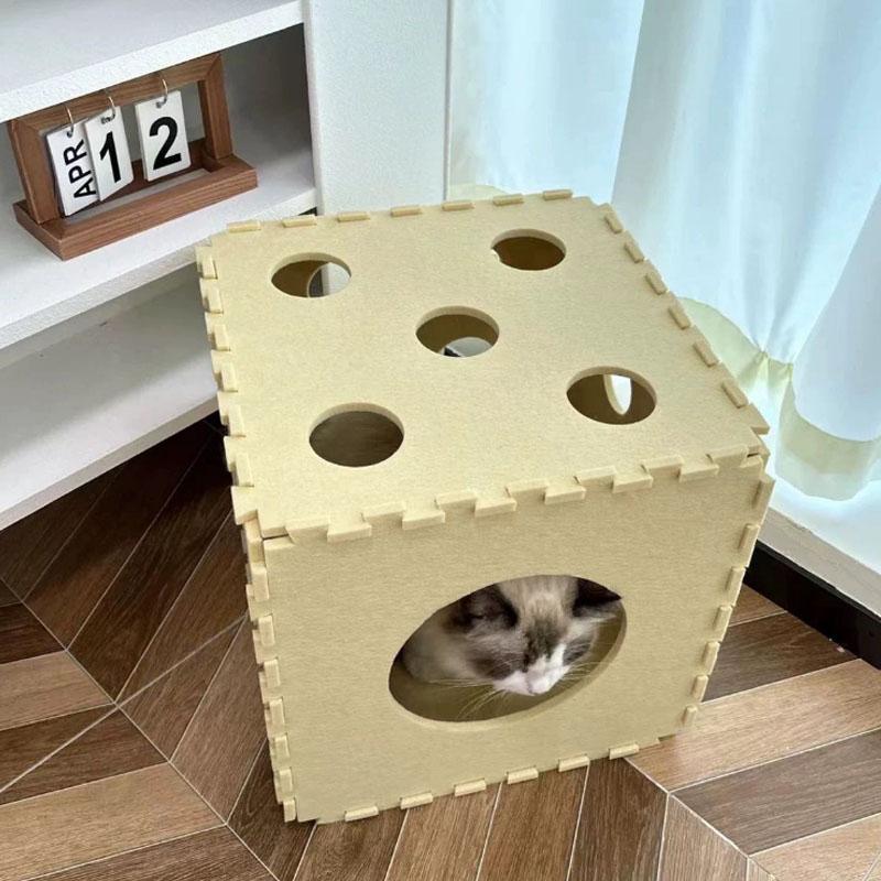Creative Dice Cat Nest, Four Seasons Universal Cat Villa, Cat Avoid Toys, Catch and Wear-resistant Amusement Park for Pet
