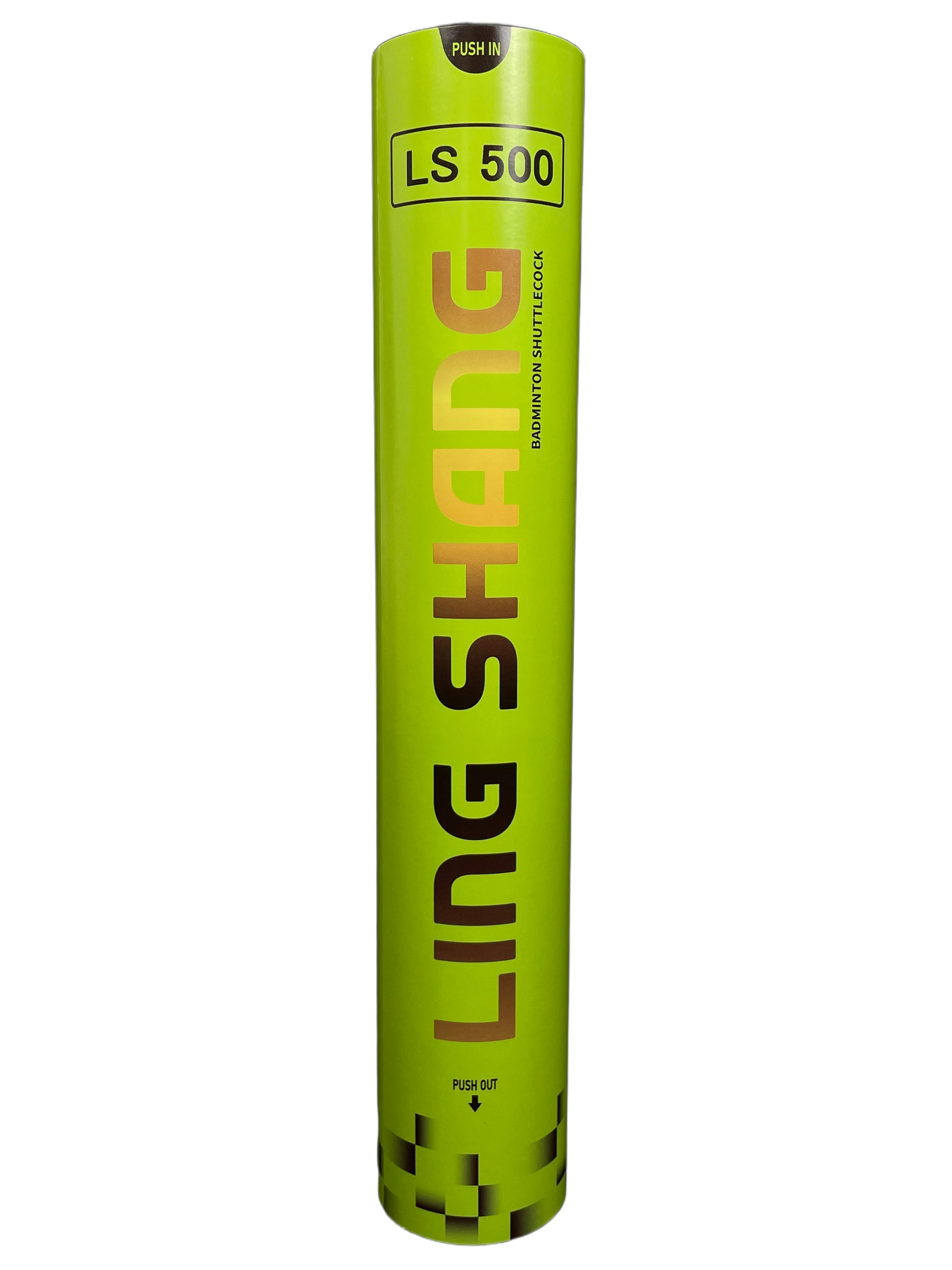 LINGSHANG LS500 Class B Goose Feather Composite Cork Head Shuttlecocks 75 (12 Pcs/Tube) белый