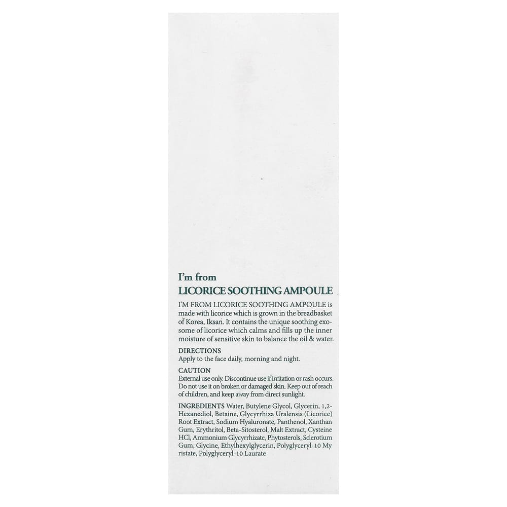 Im From Licorice Soothing Ampoule 30ml (1.01fl oz)
