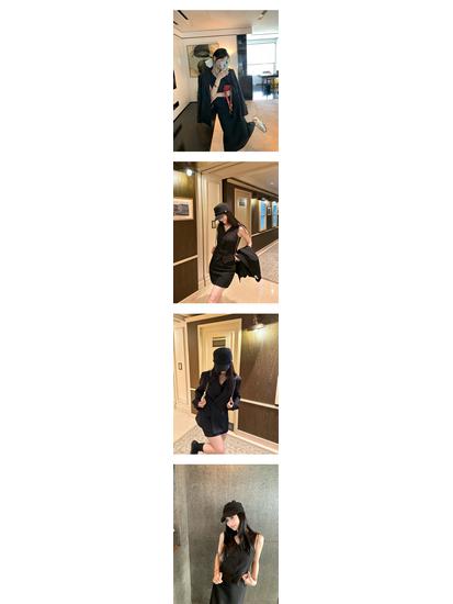 Baishiwang Korean-Style Four-Piece Set: Jacket, Vest, Skirt, and Suit for a Sophisticated Look.