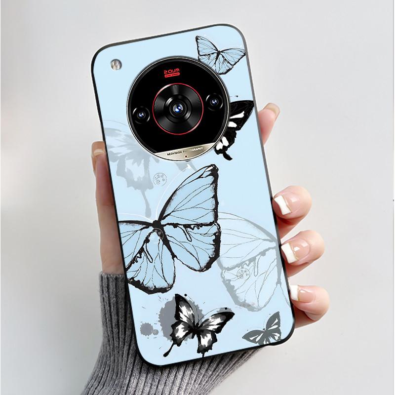 Printed Phone Case For ZTE Nubia Focus 2 Ultra 5G Funda Capa Soft Silicone Black Shell Cover Cute Flower Cartoon Casing Coque