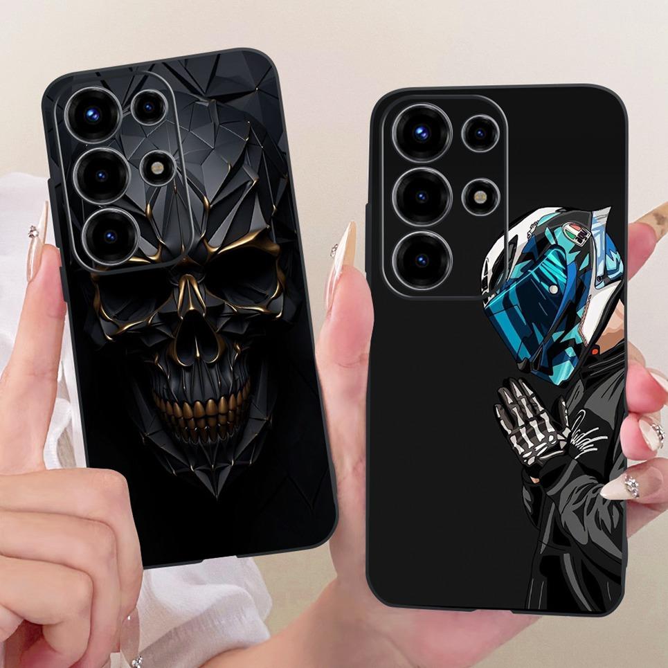 For Itel S26 Ultra Super 26 Ultra Phone Case Cute Cat Dragon Cartoon Design Back Cover Black Soft Silicone Casing S688LN
