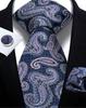 Mens Tie Paisley Jacquard Woven 8Cm Formal Business Wedding Necktie Pocket Square Set Suit Cravat High Quality Handmade Gravata