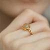 Vintage Palace Style Natural Ice Chalcedony Ring Light Luxury Exquisite Rings for Women Party Wedding High Quality Jewelry