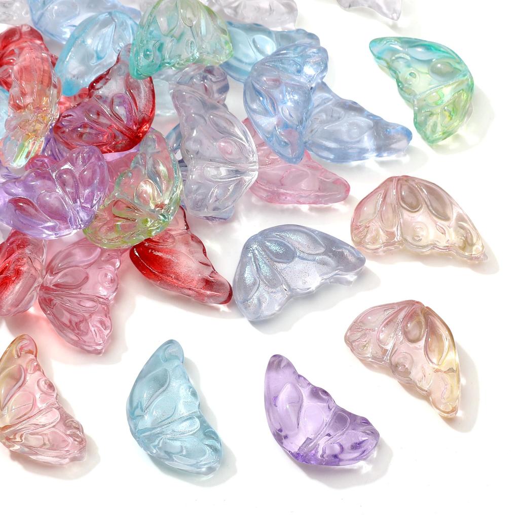 10Pcs Glass Single Wing Beads for Jewelry Making DIY Bracelet Necklace