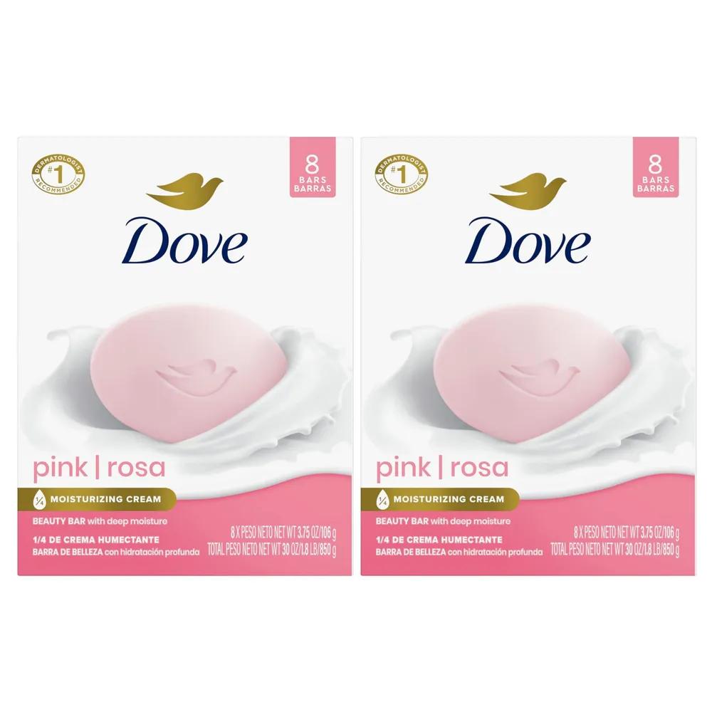 

Sand Dove Beauty Bar Pink Rosa Moisturizing Cream Soap 106g 2 Packs of 8