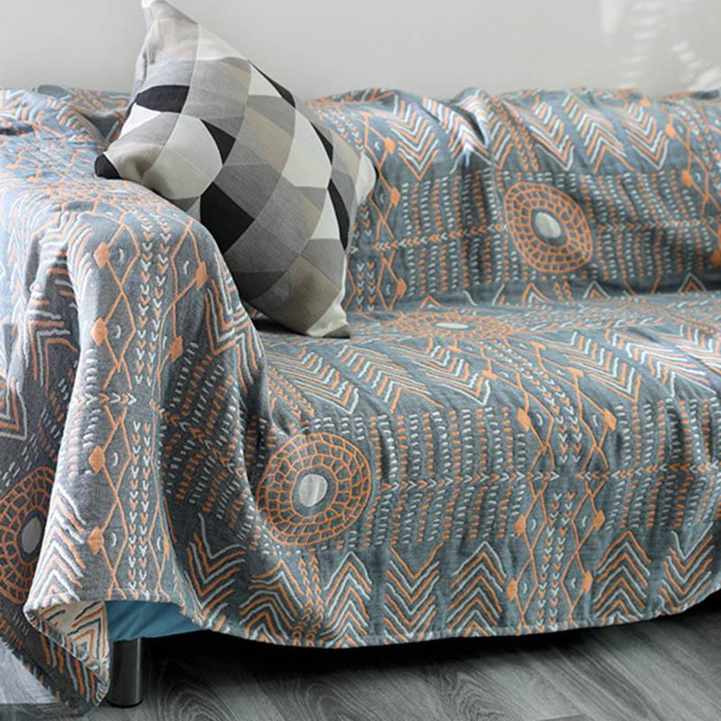 Sofateppe Hjem Piknikmatte Reiseteppe Seng Fortykket Stort mykt teppe Strikket dusk Sofateppe Dekorativt sjal