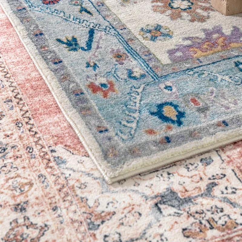Bohemian Style Carpets for Living Room Thickend Plush Bedroom Decor Retro Carpet Washable Lounge Floor Mat Fluffy Soft Study Rug