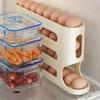 1PC 4 Layers Automatic Rolling Egg Holder Rack Fridge Egg Storage Box Container Kitchen Refrigerator Egg Dispenser Fridge Organizer