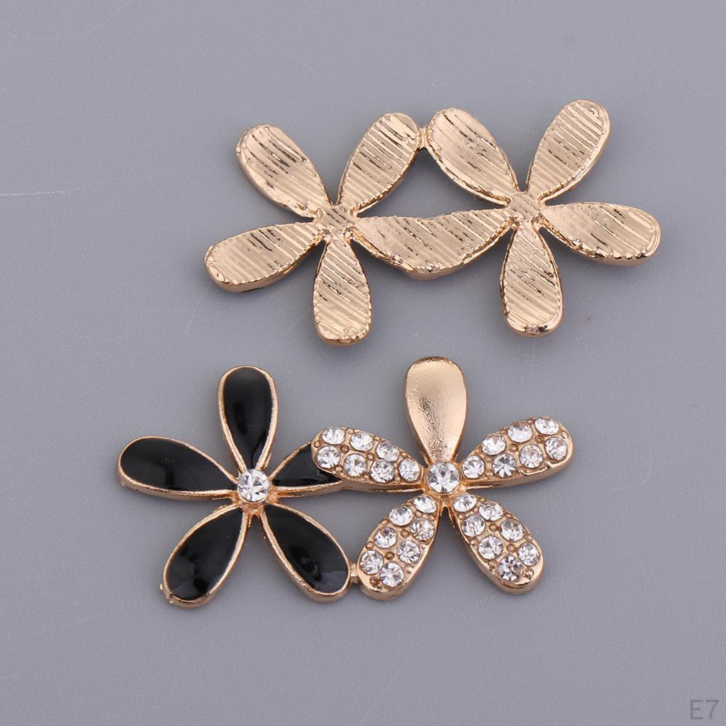 10 Pieces 5 Petals Rhinestone Daisy Flower Button Crystal Flatback for Jewelry Diy –Handcrafts