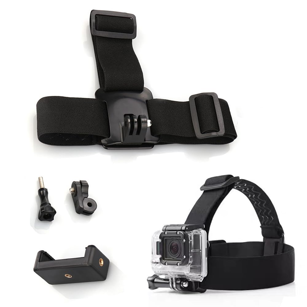 

mobile phone stand camera one size fits head mount clip suitable for POV video wrist and camera head mount Head-mounted accessory, all, belt, mount, чорний