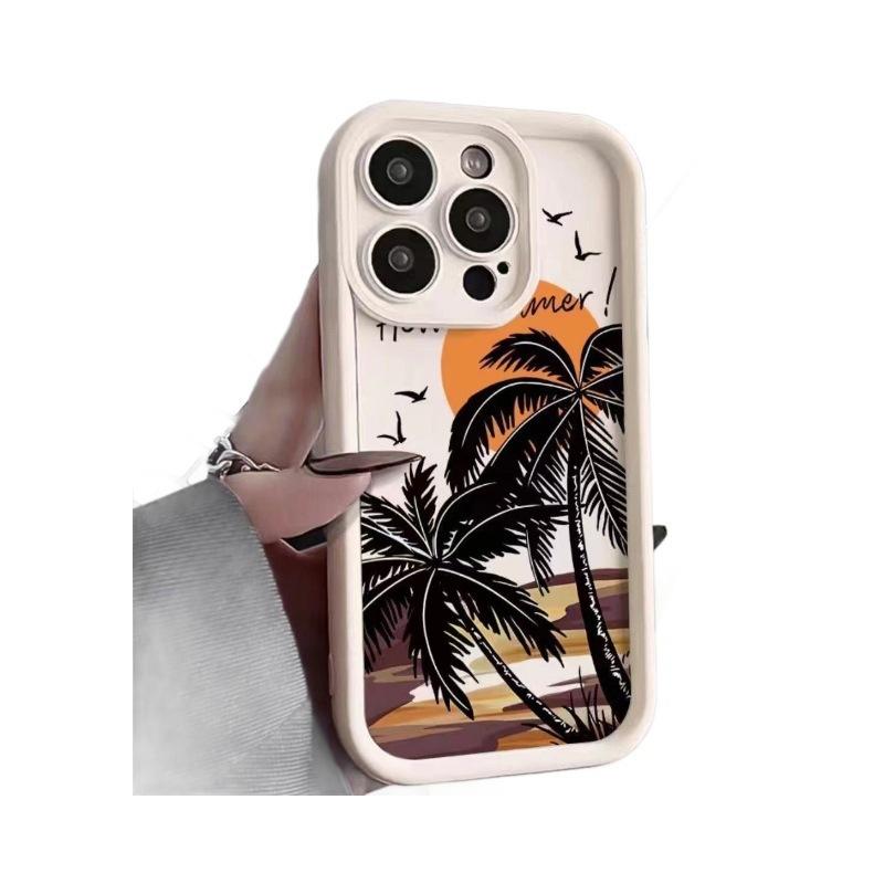 Sonnenuntergang Möwe Kokosnuss Anwenden iPhone17promax Handyhülle 15plus Apple 14pro Landschaft 11/xr