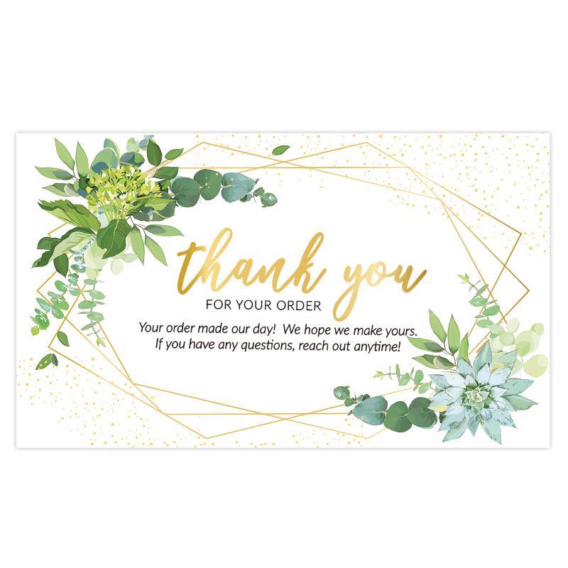 Pink 'Thank You' Cards - 50 Sheets/Pack for Gift Boxes, Decorations, and Postcards
