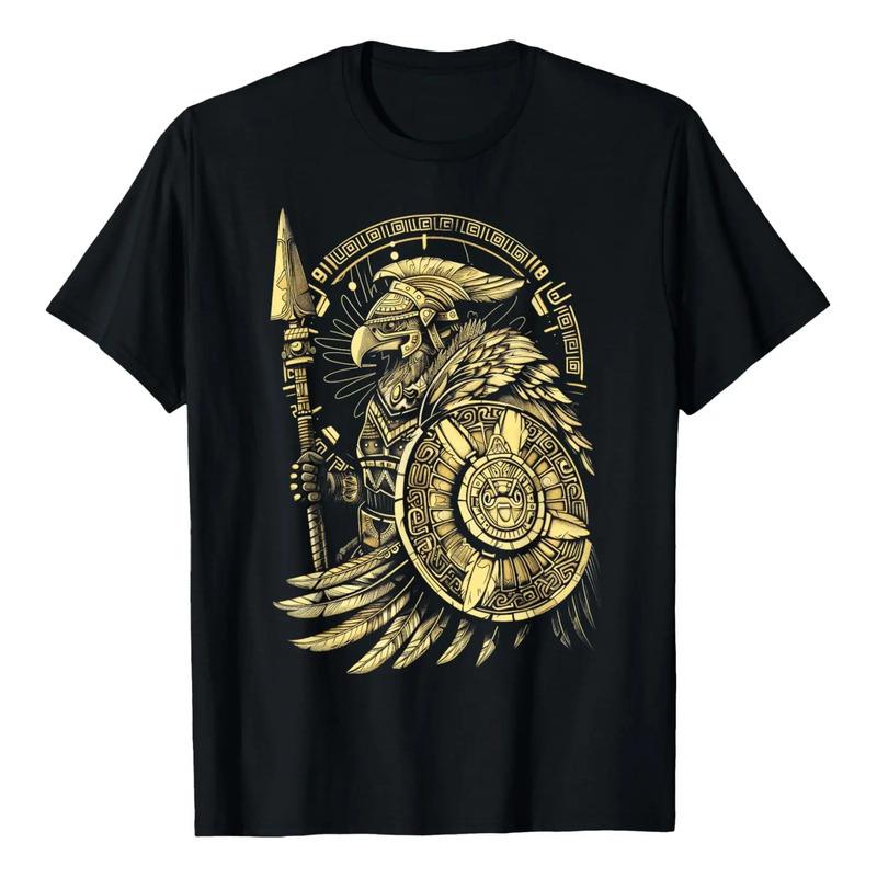 Camiseta Aztec Warrior Eagle Knight Armor Aztec Warrior S