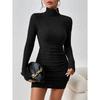 Neues Frühlings- und Sommerkleid für den Urlaub im Alltag, Pendeln, Arbeit, bequem, sexy, elegant, Damenmode, bedruckt