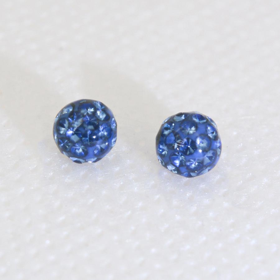 3-5mm 14G/16G Umwickelte Kristallschlammkugel Lippenstecker Schmuckzubehör