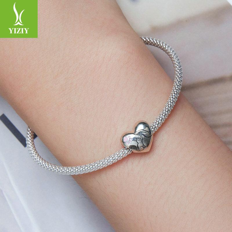 Hjärtsformat Skämma-Bort DIY Armband Pärlbesatt Silver925 Varmt Husdjur Handgjorda Pärltillbehör