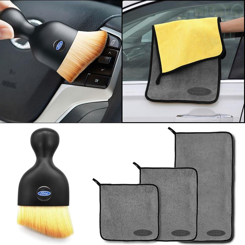 Car Wash Microfiber Towel Car Dust Brush Cleaning Brush For Ford Mustang Focus3 2 Transit Ecosport Edge Fiesta Car Cleaning Tool