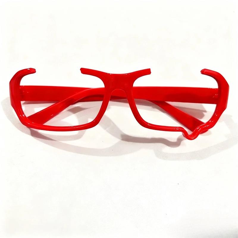 Y2K Teardrop Cosplay Glasses Unisex Without Lenses Eyeglass Jewelry Costume Anime Props Spectacles Eyewear Accessories Gifts