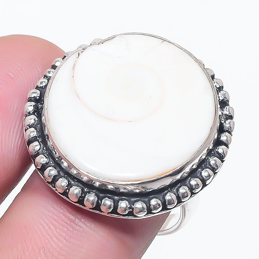 Natural Shiva Eye Gemstone Handmade 925 Sterling Silver Jewelry Ring Size 8 T4H33