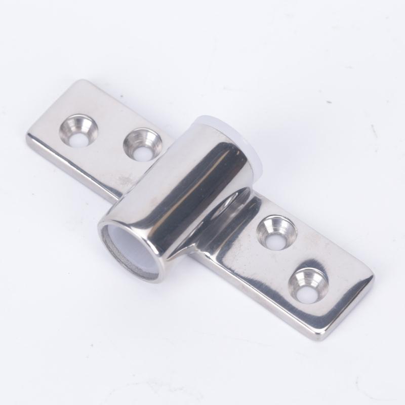 Side Mount Oarlock Socket Bracket 316 Stainless Steel Boat Hardware with Round Socket Base and Four Hole Mount for Marine Maintenance