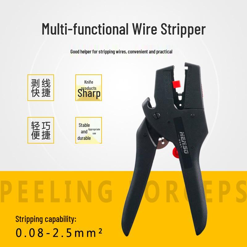 HS-D3 Self-Adjusting Wire Strippers, 0.08-6mm² Range Hengshuo