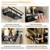 2 - Pack Aluminum Shower Caddy With 2 towel bars and 4 fixed hooks,No Drill Wall Mount Adhesive shower shelves for inside shower,Black Rustproof