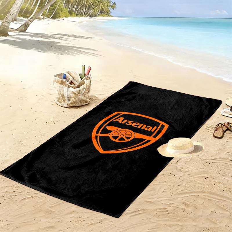 1pc Football Club Beach Towel, Outdoor Beach Towel Ideal Beach Necessities and Vacation Items