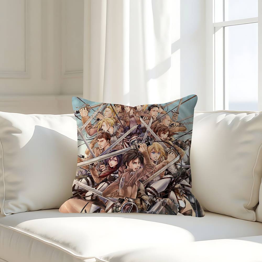 Anime Attack ON Titan Office Cushion Pillowcase Car Cushion Cover45X45CM Lumbar Pillowcase Sofa Pillowcover