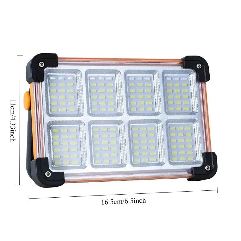 

1pcs Multi Functional Portable Solar Lantern LED Tent Lights Solar Rechargeable Works Lights with Stand LED Job Site Lighting