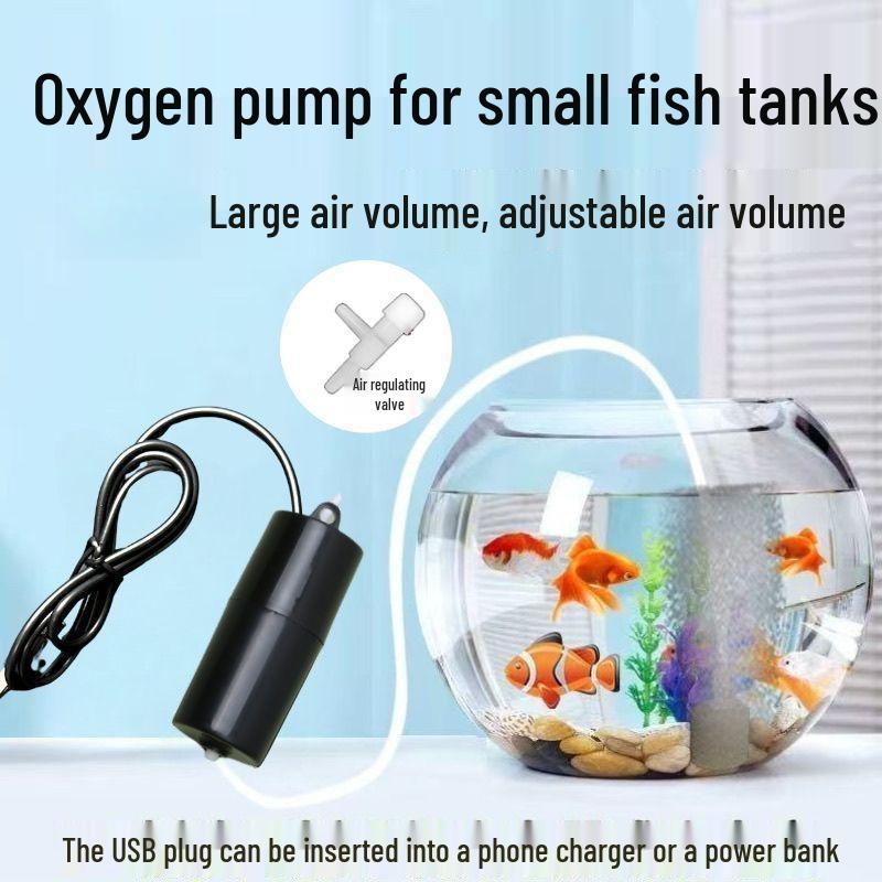 

High-Power Silent Fish Tank Oxygenator Pump USB Green + All-Copper Motor + Full Accessories