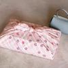 Musubi Furoshiki Plum Blossom Formal Wear Cotton 145cm, Pink, Wrapping,