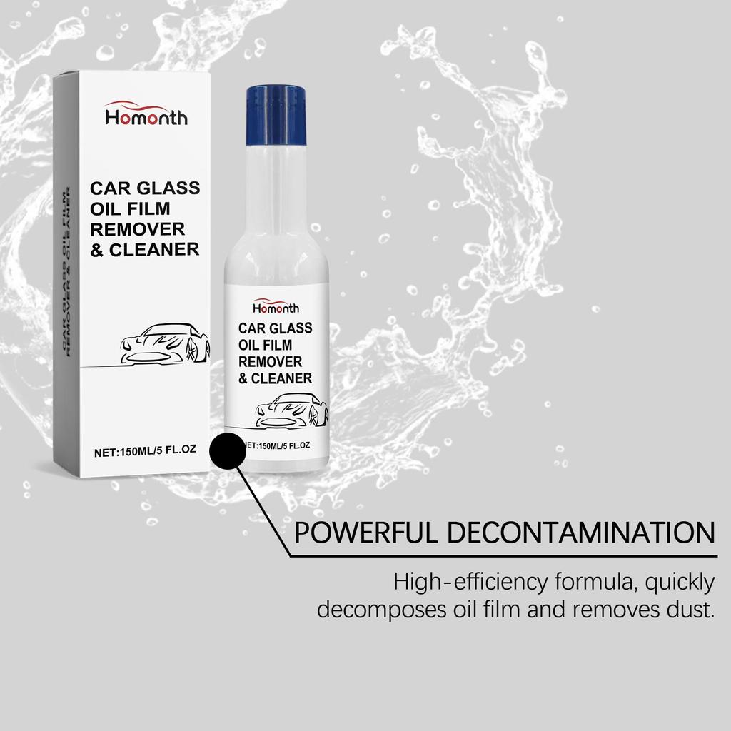 Homonth Automotive Glass Oil Film Remover/Windshield Stain Remover/Car Glass Oil Film Remover/Windshield Rain and Water Repellent Cleaner 150ml