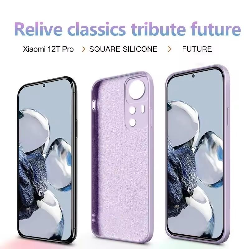 Luxury Original Liquid Silicone For XiaoMi Mi 12 Lite 12X Mi12 11T 11T Pro 13T 12 13 14 13T Pro Global Square Case