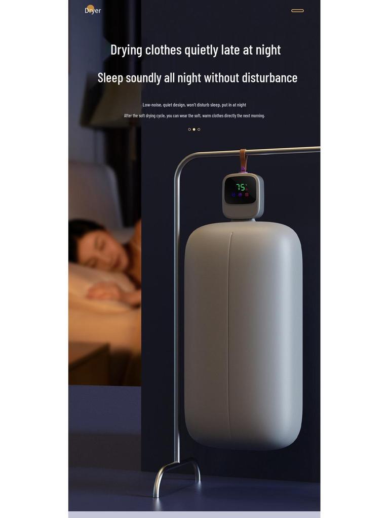 Portable Multi-Functional Smart Clothes Dryer - Quick Dry, Constant Temperature, Foldable for Dorm & Travel