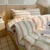 Nordic Sling Cotton Pink Stripes Duvet Cover 150x200 Size Girl's Room Housse Skin Friendly Breathable Comforter Sets