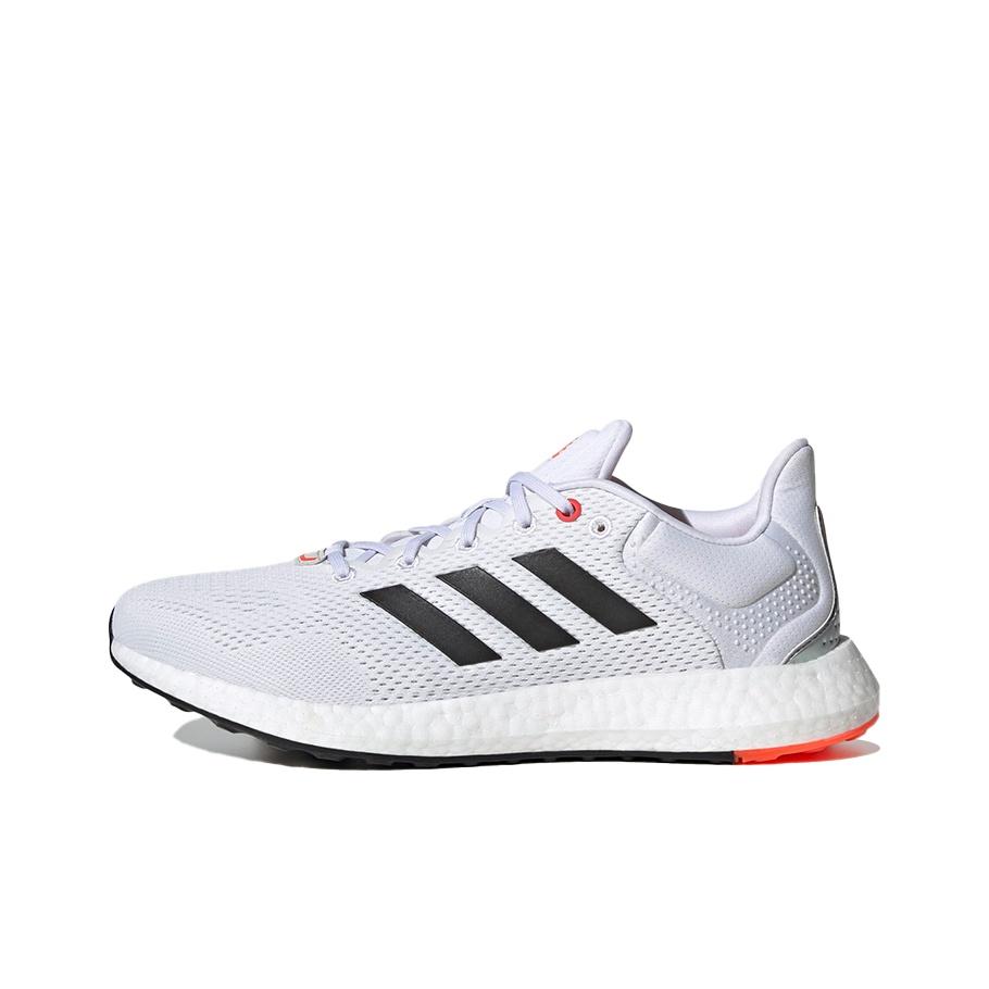 adidas PureBoost 21 White Solar Red Unisex Sneakers Cloud-White Core-Black GY5099