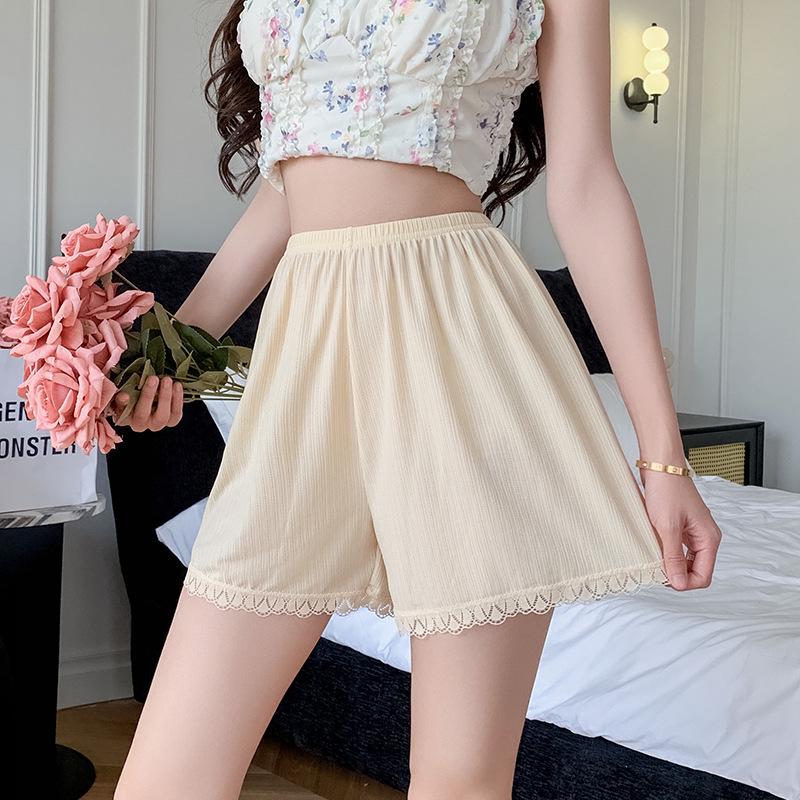 

Женские бесшовные защитные брюки Ice Silk: Свободный, Защита от солнца, Не скатывается, Идеально для дома или как нижний слой под юбку летом L (Fits 80-120 jin)