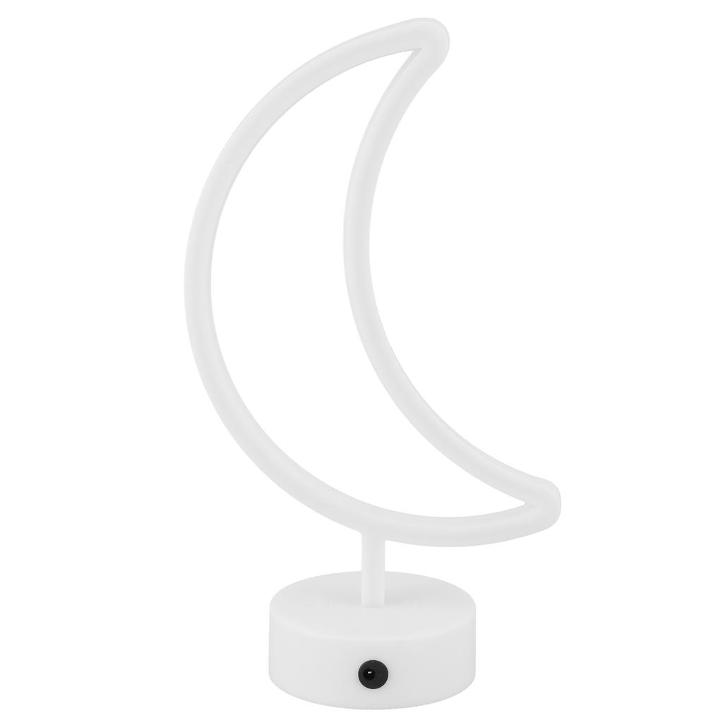Moon Shape Neon Light Neon Sign with Base for Bedroom Party Birthday Gift USB/Battery Powered