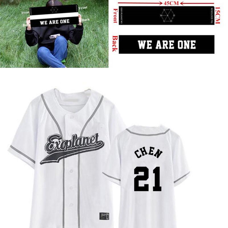 Buy KPOP EXO EXOrDIUM T-shirt Baseball Jersey Baekhyun Tshirt