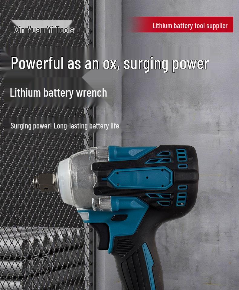 High-Power Wireless Brushless Electric Impact Wrench with Lithium Battery