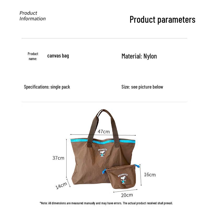Japanese Style Foldable Canvas Travel Tote Bag