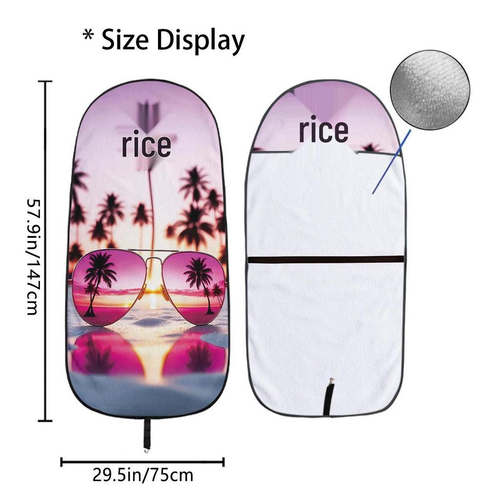 Universal Car Seat Towel Cover: Front Seat Protector for Gym, Workout, All Seasons - Fits Most Vehicles